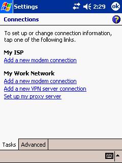 Connection Manager   Windows Mobile 2003 (Pocket PC 2003)