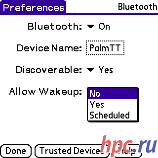   Palm     Bluetooth