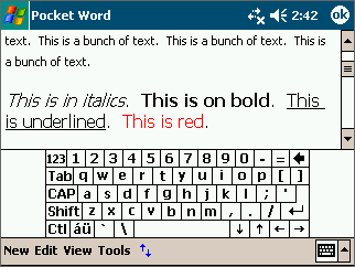 Pocket Word  Dell Axim X30