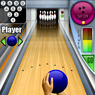 Bowling Deluxe, rolling a ball