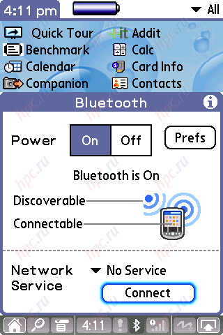 palmOne LifeDrive: Bluetooth
