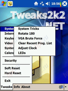 Workshop: Tweaks2k2, or as &amp;quot;tviknut&amp;quot; system of your Pocket PC
