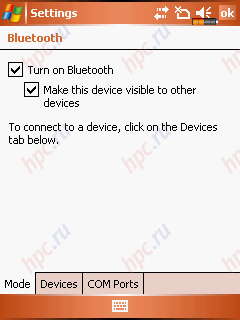 E-Ten Glofiish X500: Bluetooth-