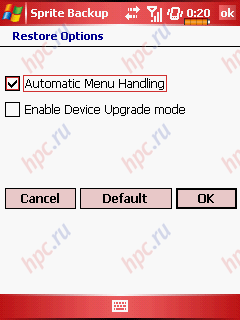 Workshop: data backup to devices running Windows Mobile Workshop: data backup to devices running Windows Mobile