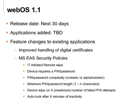 ������ ���������� webOS 1.1