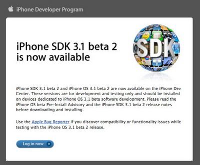  iPhone SDK 3.1 Beta 2