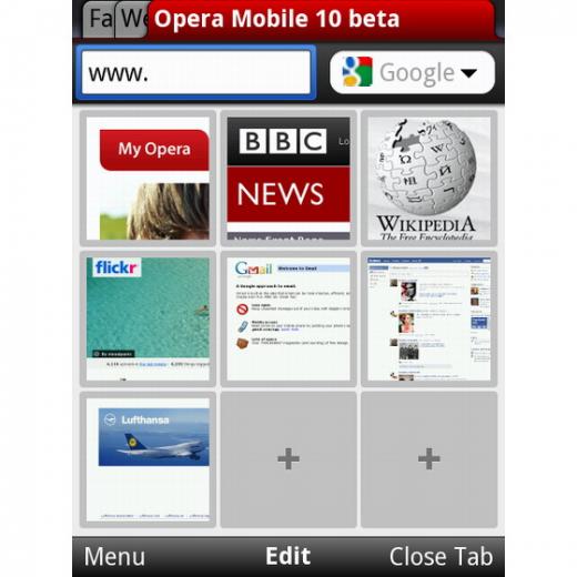 Opera Mobile 10  Symbian S60