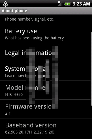 Android 2.1  HTC Hero