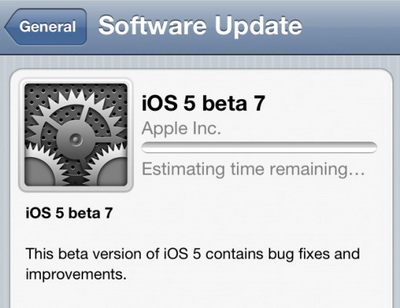 iOS 5 beta 7   