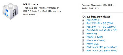 iOS 5.1 Beta   