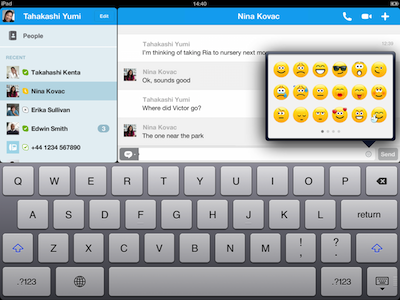 Skype ��� iPad ������� ����������