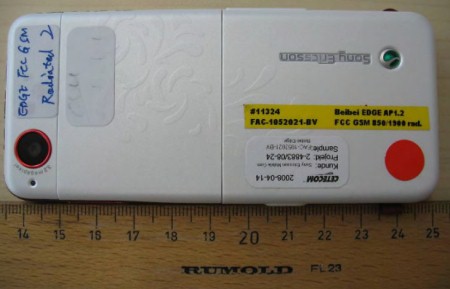 Sony Ericsson G702 (BeiBei)  FCC