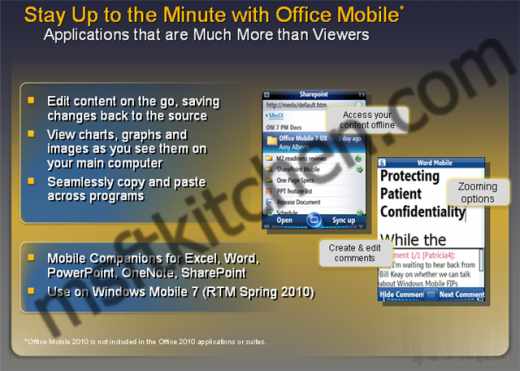 Windows Mobile 7  Office Mobile 7