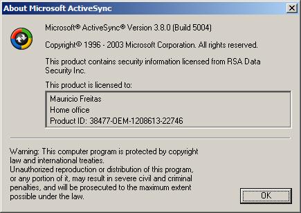  Microsoft ActiveSync 3.8