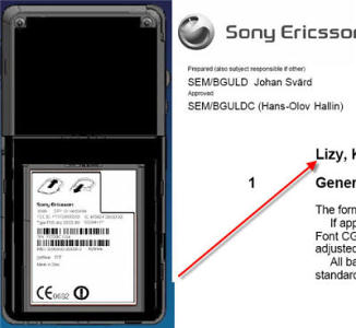 Sony Ericsson Lizy  FCC