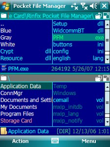 Pocket File Manager:       Pocket PC
