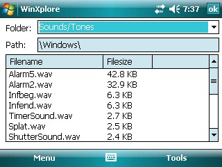 WinXplore: ���������� ������� ��� Pocket PC ����� ��������������