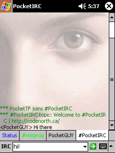 Pocket IRC: IRC-  Pocket PC