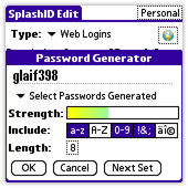   SplashID  Palm OS   
