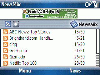 NewsMix:  RSS-  Windows Mobile