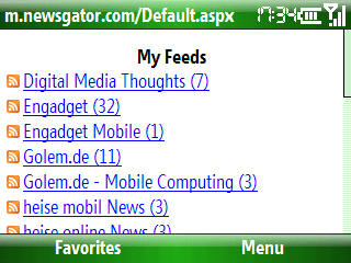 NewsGator Mobile:  RSS-   