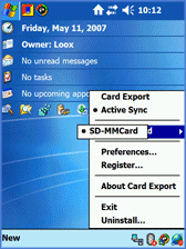 Card Export,      HTC TyTN