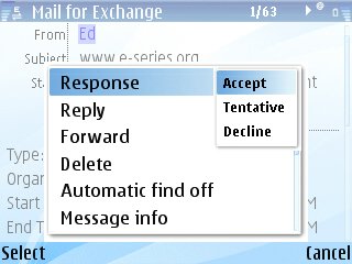 Nokia  Mail for Exchange 2.0