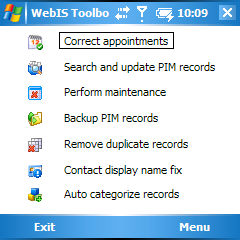  WebIS Toolbox  Pocket PC