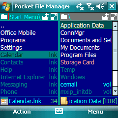 Pocket File Manager:     Windows Mobile