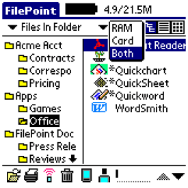 FilePoint Pro     Palm'