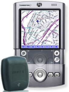 Palm Tungsten T2:   GPS-