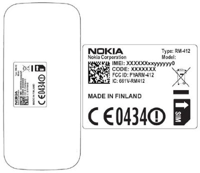 Nokia Victoria (RM-412)  FCC