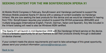 Sony Ericsson XPERIA X1